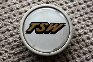 Original Clásico TSW Aleación Centro Plástico Tapa Cubierta Buje con Pegatina de Vinilo - Imagen 1 de 4