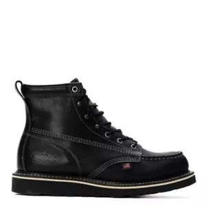 Botas Thorogood 814-6206 6" negras medianoche cuña punta mocada - hechas en EE. UU. de colección - Imagen 1 de 4