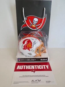 Autographed MIKE EVANS Tampa Bay Buccaneers Signed Riddell Mini Helmet 24-0166 - Picture 1 of 9