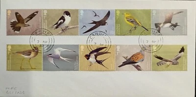 GB 2022 Commemorative Set of very fine used Migratory birds stamps on envelope - Image 1 of 3