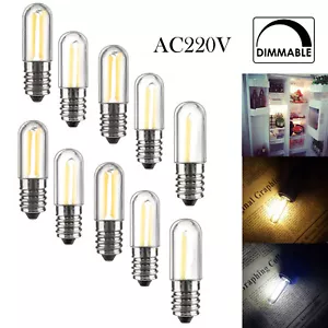 E14 E12 Led Refrigerator Bulb Cob Light 220v Dimmable Bulbs Filament Warm White - Picture 1 of 9