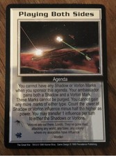 PLAYING BOTH SIDES THE GREAT WAR BABYLON 5 CCG RARE CARD NEAR MINT NEVER PLAYED