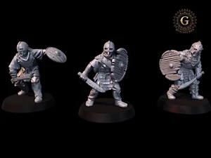 Orc Rabble with Swords X3 Ideal LOTR MESBG etc Wargames and Collectors - Picture 1 of 5