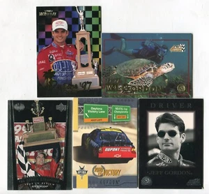 Jeff Gordon 5 Trading Card Lot NASCAR DRIVER RACE CAR RACING (LOT 33) - Imagen 1 de 1