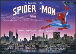 SPIDER-MAN: The Movie - Original 1988 Trade AD / poster _ Albert Pyun _ Cannon - Picture 1 of 3