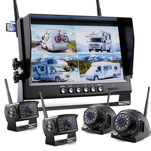 9" Digital Wireless Monitor DVR 1080P Backup Camera for Truck Reversing Kit - Picture 1 of 14