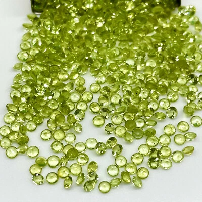 einzelner natürlicher Peridot rund geschliffen ca. 2,15 mm round facet, Pakistan - Bild 1 von 3