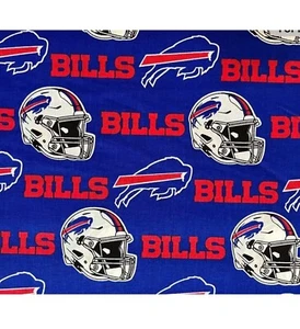 BUFFALO BILLS 8 Yards ALLOVER PRINT great for backing 56” of a “ 100% COTTON - Picture 1 of 1
