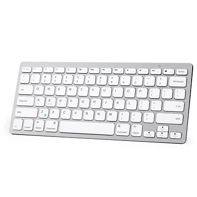 Anker WIRELESS ULTRA SLIM BLUETOOTH KEYBOARD White Silver Windows Apple Android - Image 1 of 4