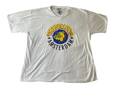 CAMISETA THE BULLDOG AMSTERDAM 2XL CAMISA BLANCA CUELLO EN V NUEVA CON ETIQUETAS Foto 1 de 4