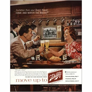 1960 Schiltz: Come and Watch the Races Vintage Print Ad - Picture 1 of 1