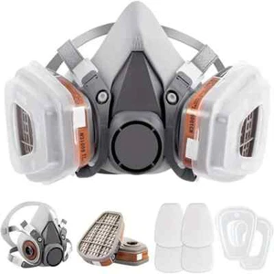 7in1/16in1 Dust Gas Respirator Half Face Dust Mask Painting Spraying Gas Filter - Picture 1 of 21