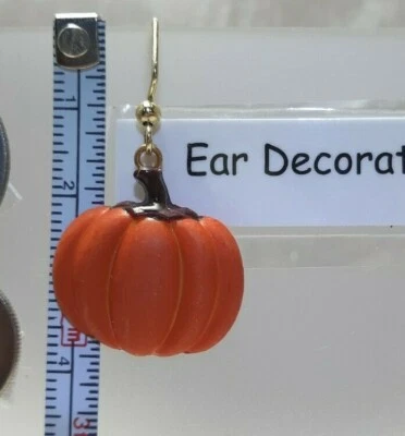 Halloween Orange Pumpkins Or Acorn earrings. Gold or Silver nickel free hooks - Image 1 of 4