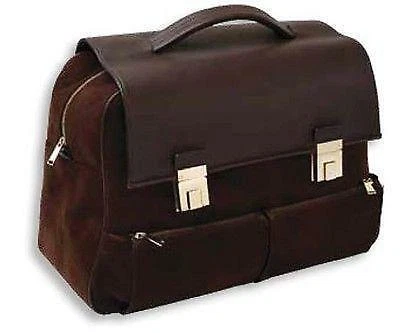 BORSA NAZARENO GABRIELLI CARTELLA DOCUMENTI IN PELLE E CAMOSCIO CON TRACOLLA - Immagine 1 di 1