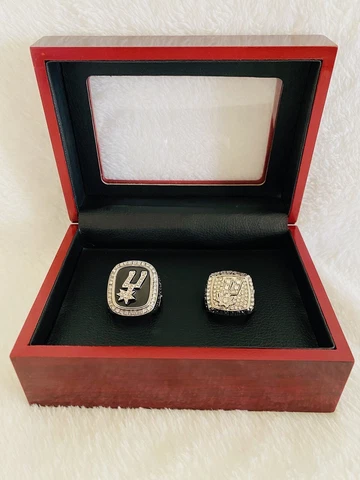 2 PCS San Antonio Spurs World Championship  Ring W Box, 🇺🇸 SHIP Cover