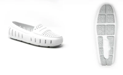 Floafers Posh Driver Bright White/Harbor Mist Grey Water Shoes Women's 7 - Image 1 of 4