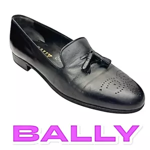 Bally Of Switzerland Men's Black Leather Shoes Size 9 D Used Made In Switzerland - Picture 1 of 10