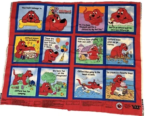 Vtg Rare VIP Cranston Clifford the Big Red Dog Cloth Book Fabric 2005 panel - Picture 1 of 4