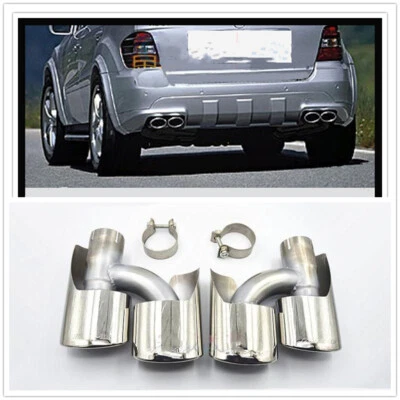 Juego de 1 tubo de escape silenciador material para Mercedes BENZ W164 ML63 ML350 ML400 SS Foto 1 de 4