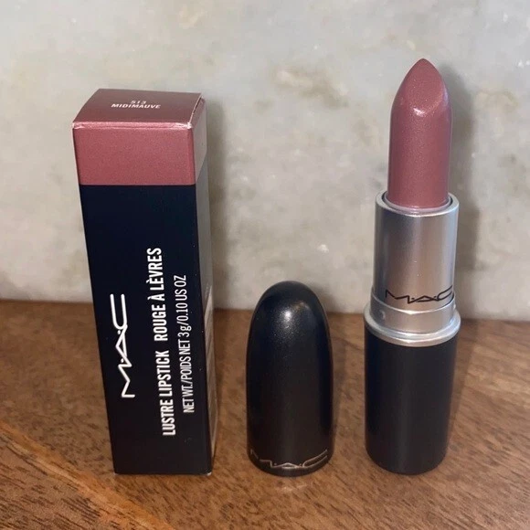 MAC Lustre Lipstick MIDIMAUVE 513 Medium Dark Mauve Pink Pearl Finish FS NIB - Image 1 of 1