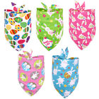  5 Pcs Pet Triangle Towel Polyester Bunny Decor Easter Collar Bib Doggy Gifts