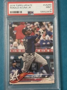 RONALD ACUNA JR. 2018 TOPPS UPDATE #US250 RC PSA 9 MINT - Picture 1 of 3