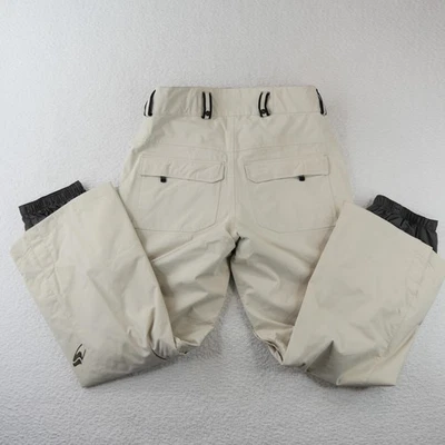Bonfire Snowboard Pants Mens Beige Cargo Ski Snow Shell Gaiters Adjustable Waist - Image 1 of 4