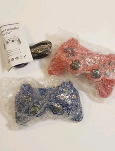 2x Red Blue Wireless Bluetooth Video Game Controller Pad For PS3 Playstation 3 - Picture 1 of 5