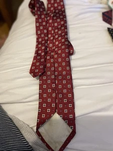 T M Lewin 100% Silk Men’s Tie Red Floral - Picture 1 of 4