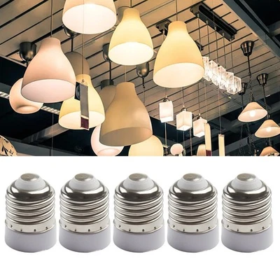 Light Bulb Socket Lamp Holder 5PCS Candelabra Convert Sockets E27 To E17 - Image 1 of 4