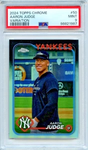 2024 Topps Chrome Aaron Judge Image Variation SP 50 PSA 9 New York Yankees - Bild 1 von 2