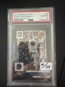2022 Optic Jonathan Kuminga Black Velocity /39 #102 Psa 10 🔥🔥🔥 - Picture 1 of 3