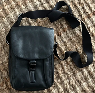 Mini bolso bandolera mensajero de cuero Esprit vintage Foto 1 de 4