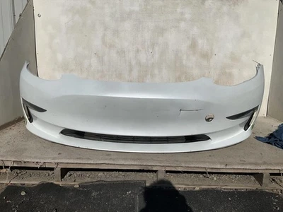 2017-2023 Tesla Model 3 Front Bumper White PPSW Factory OEM Replacement Part Foto 1 de 4