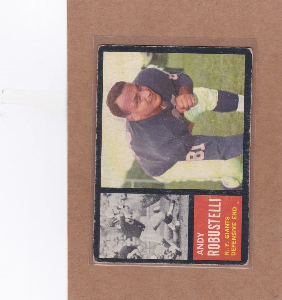 1962 TOPPS FOOTBALL ANDY ROBUSTELLI #108 GIANTS VG/VGEX *A38930 - Image 1 of 1
