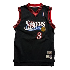 Mitchell & Ness Hardwood Philadelphia 76ers Allen Iverson 3 Jersey Youth L 14 16 - Picture 1 of 11