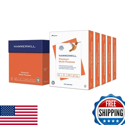 Бумага универсальная Hammermill Premium 24 фунта 8,5x11 - 2500 листов, 97 ярких, США - Изображение 1 из 4