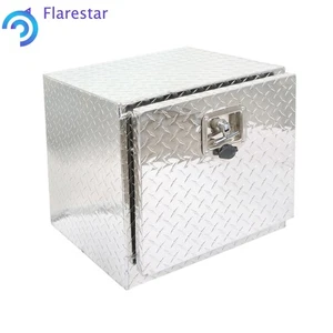 18''X18''X17" Aluminum Truck Bed Underbody Tool Box Trailer Tool Storage Silver - Picture 1 of 15