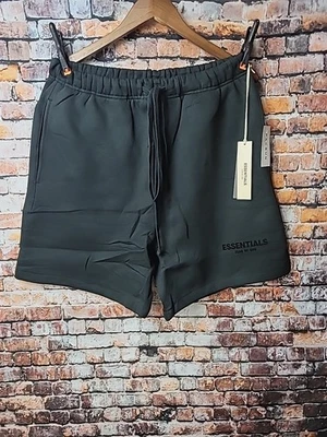 *NUEVO* Pantalones Cortos Pequeños Essentials Fear of God Limusina Elástica (Negro) Foto 1 de 4