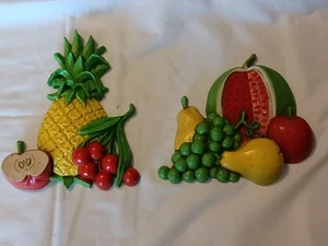 Set di 2 freccette placca frutta vintage plastica/da parete made in USA - Foto 1 di 8