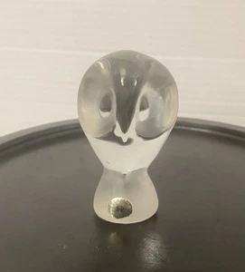 Vintage Reijmyre Klarglas Eule Kristall Figur Briefbeschwerer - Schweden - Bild 1 von 8