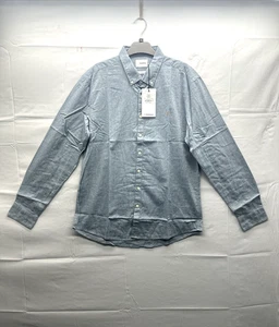 Farah hellblaues Slim Fit Freizeithemd für Herren Größe XL Langarm Knopfleiste - Bild 1 von 16