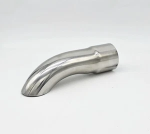 1.75"45mm Weld-On Curl Down Universal Exhaust Tail Pipe Tip - Picture 1 of 4