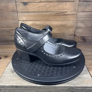 ABEO Womens Size 7.5 Narrow Penny Black Leather Mary Jane Pumps Heels - Picture 1 of 10