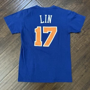 Jeremy Lin New York Knicks Jersey T Shirt Mens Small Blue NBA #17 Vintage - Imagen 1 de 5