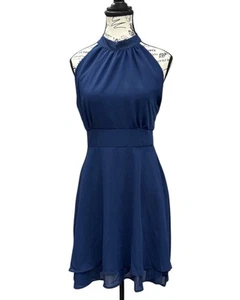 Süßes ärmelloses dunkelblaues Midikleid Damen Sommer Größe M Petite - Bild 1 von 3