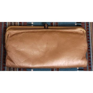 HOBO The OrIGinal Lauren Clutch Geldbörse Camel/Hellbraun Leder Double Kisslock - Bild 1 von 6