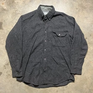 Vintage 80s Penfield Trailwear Grey Wool Button Up Flannel 1980s - Picture 1 of 4