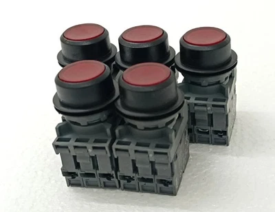 ABB 1YHB00000000843 MCB-01 PUSH BUTTON CAP COLOR RED 5X LOT - Image 1 of 4