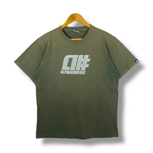 Vintage 00's ALPHANUMERIC Logo Graphic Faded Distressed Tee Shirt Large Size - Picture 1 of 5
